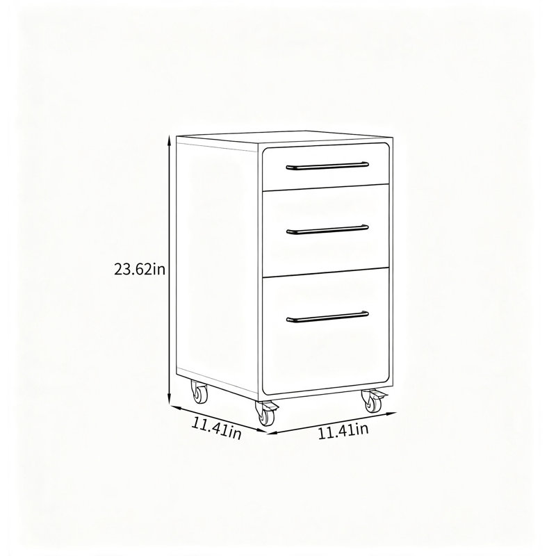 Classeur portable moderne et simple en bois massif