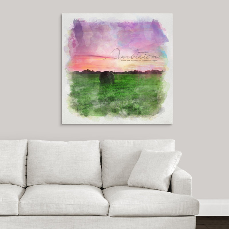 " Inspirational Poster A Journey Of A Thousand Miles Begins With A Single Step Of Faith ", 36" H x 36" W x 1.25" D