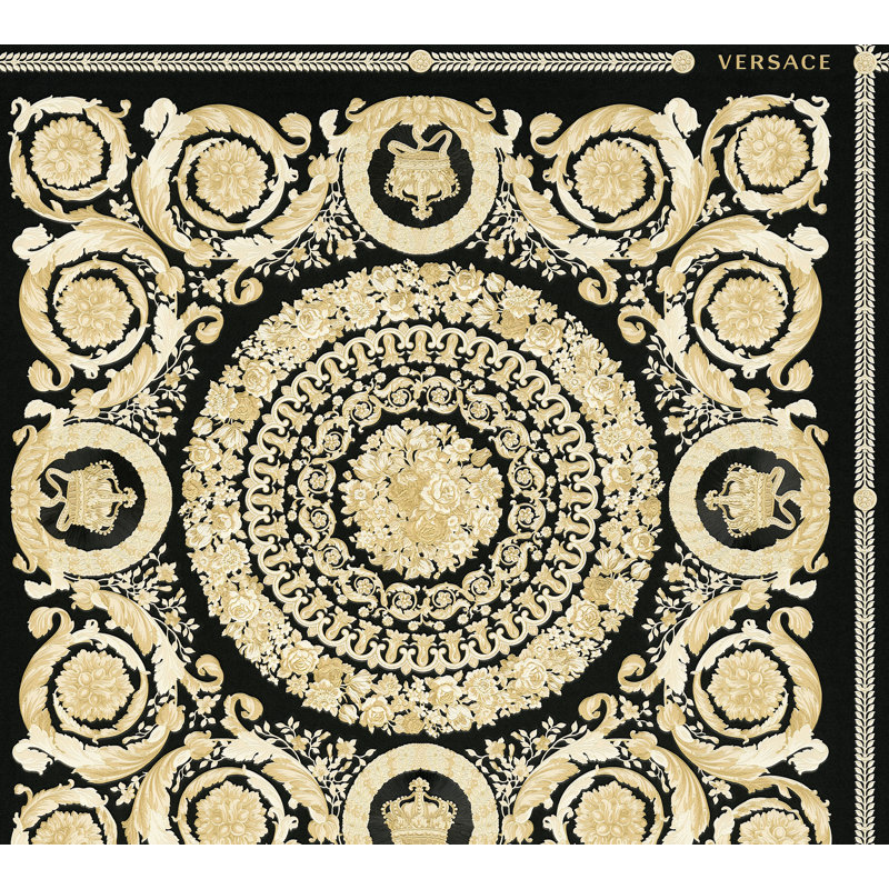 10.05m x 70cm Wallpaper Roll, Metallic/Cream/Beige