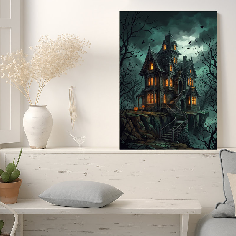 Art mural sur toile gothique Haunted Mansion, 30"H x 20"W