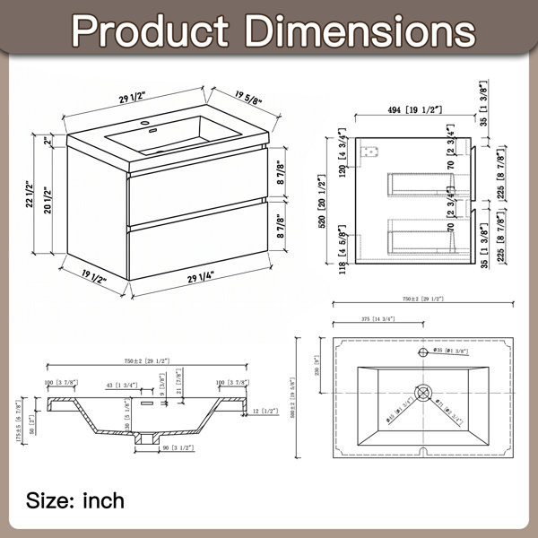 Dimensions du produit