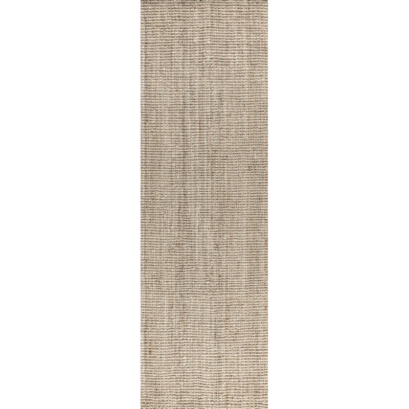 Pata Hand Woven Chunky Jute Light Ivory Rug, Runner 2'2" x 8'