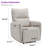 29.5" Wide Sleek Modern Upholstered Power Recliner Chair with Charging Ports-1730099009