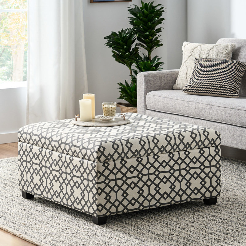 Rangement gris moderne avec design - convient à plusieurs pièces pour ranger des jeux de société, mesurant P 35 po x l 18,5 po, en tissu attrayant pour la vie