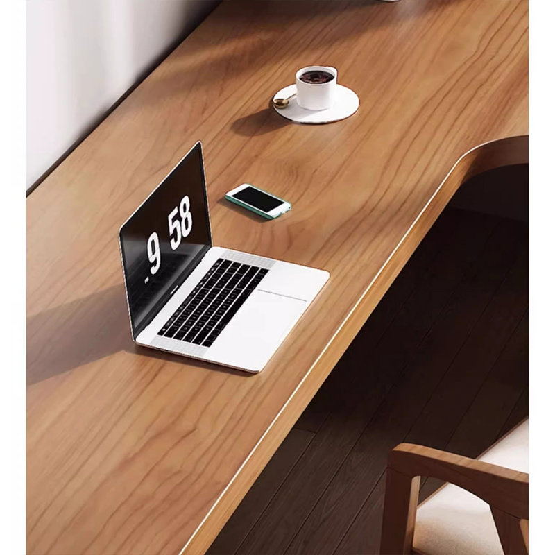 Bureau d'écriture en L en bois massif, H 29,53 po x l 47,24 po x P 31,5 po
