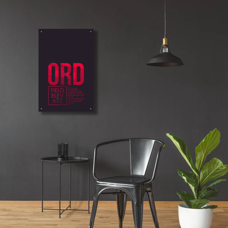«ORD ATC» par O8, art mural en verre acrylique, 24 po x 36 po, H 36 po x l 24 po x P 0,2 po