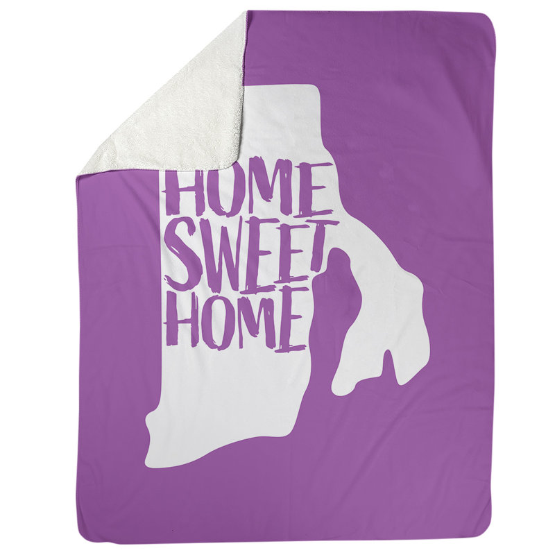 Jeté en polaires pour îlot de rhode home, Violet, l 52,5 po x L 62,5 po
