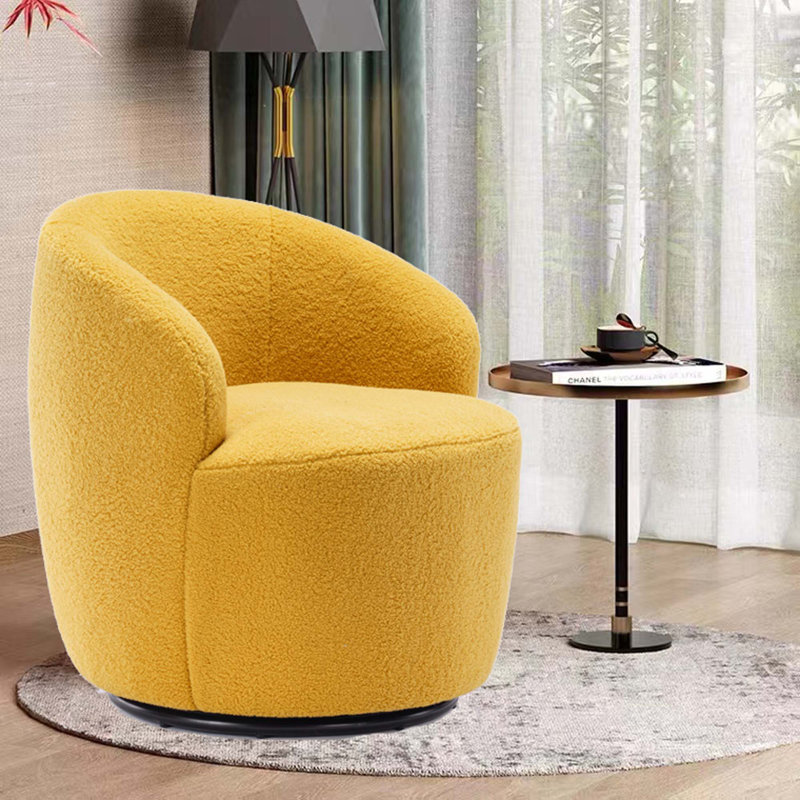 Ivy Bronx Arryonna Upholstered Swivel Barrel Chair | Wayfair