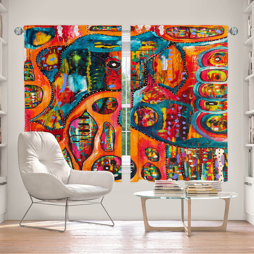 Synthetic Room Darkening Curtain Pair (Set of 2) East Urban Home Size per