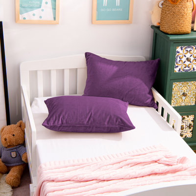 Taies d'oreiller en velours uni pour tout-petits