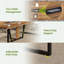 Grande table de conférence, table de réunion de bureau moderne avec pieds en métal