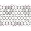 MOSAIQUE FLEUR BLANC ET PORCELAINE GRIS-130474711