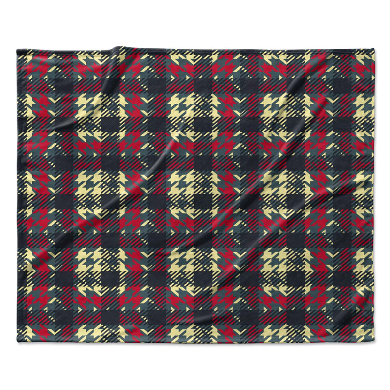 Plaid Pettern Polyester Comforter, Queen Comforter + 2 Standard Pillowcases
