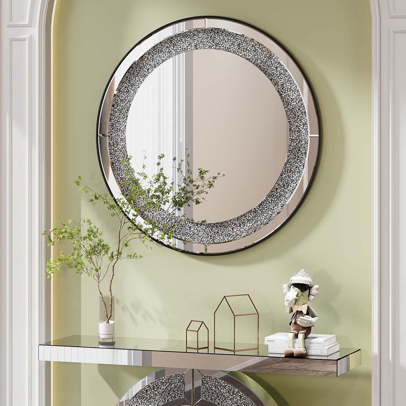 Miroir rond en cristal 33,46 "(85cm)