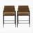 Counter Stool with iron frame-set of 2-Black+Reddish Brown-1622922653