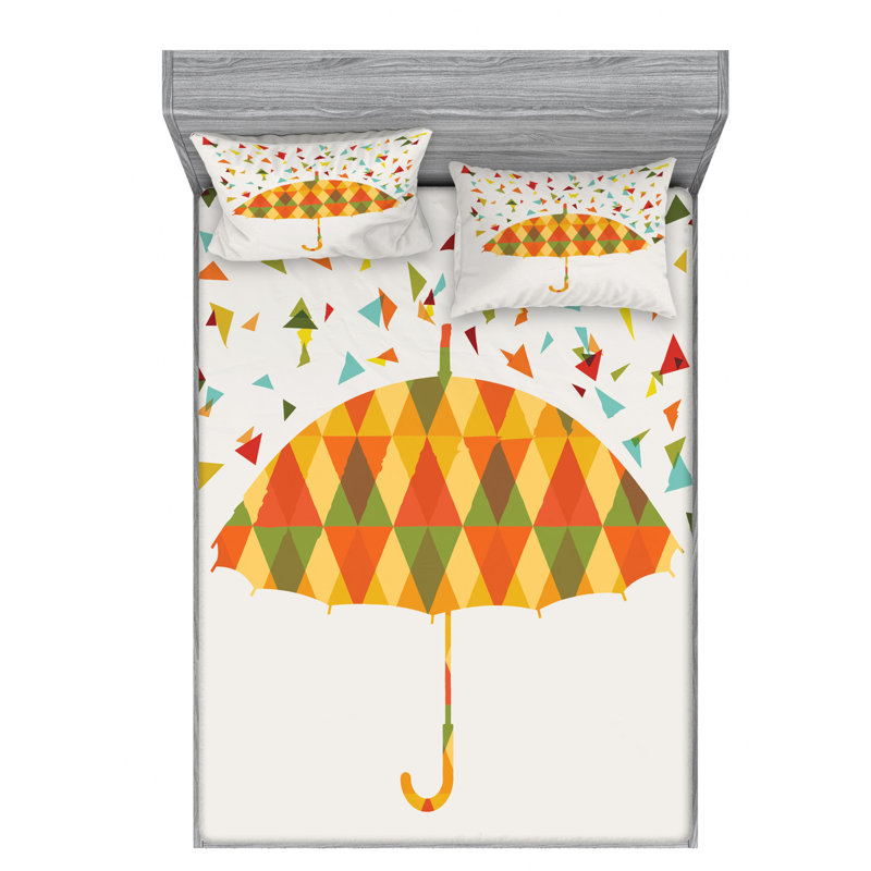 Microfiber Sheet Set, Queen Sheet Set with Fitted Sheet