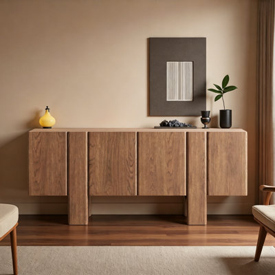 Multi-Functional Solid Wood Sideboard