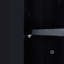 Armoire de rangement en coin noire avec plateau réglable