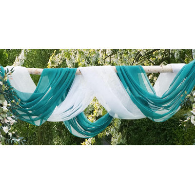  15 Yards Long White Fabric By The Yard For Wedding Arch Decorations Or Window Scarves