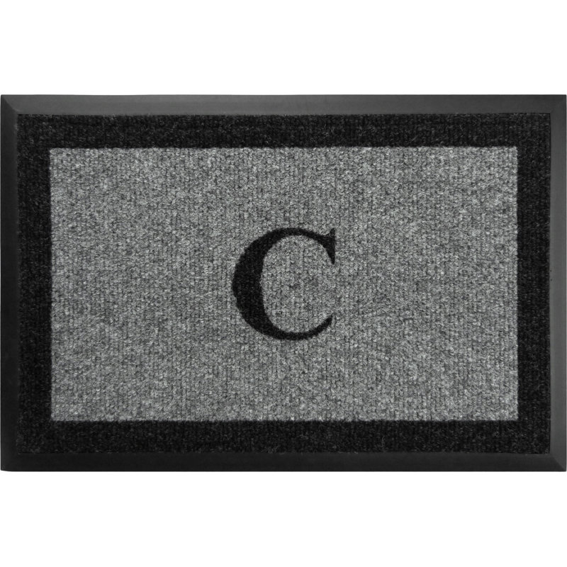 Tapis d'extérieur antidérapant Asai, Gris, C, l 36 po x L 60 po