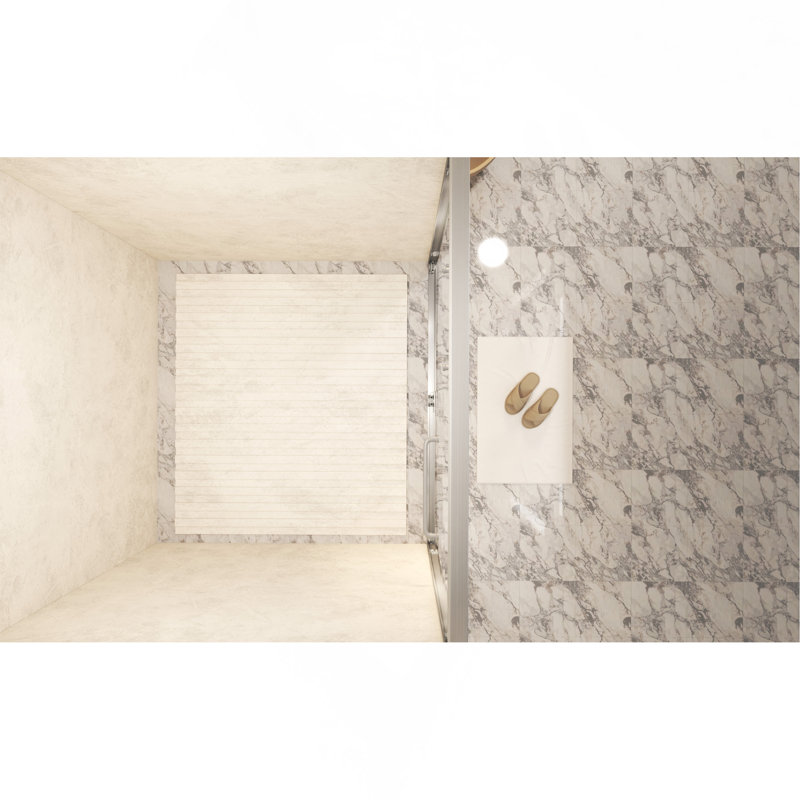 50-54 " x 72" Tempered Glass with Explosion Proof Film, Aluminum Frame Double Sliding Shower Door, "1/4 (6 mm), Stainless Steel handle,Brushed Nickel