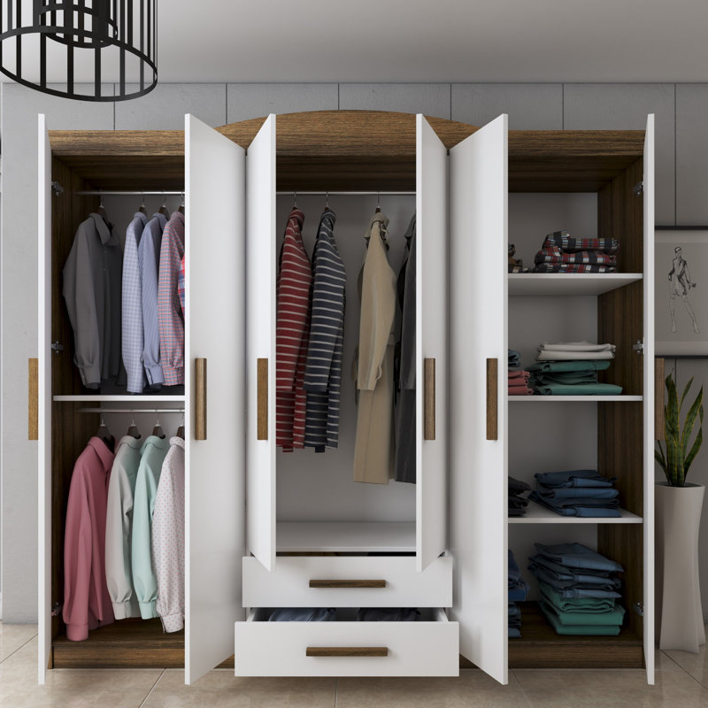 Golub 6 Door Manufactured Wood Wardrobe