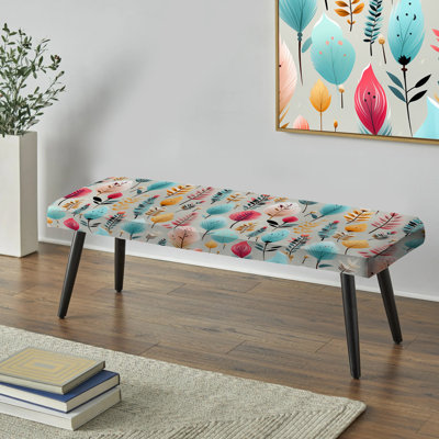 Banc rembourré éclectique noir