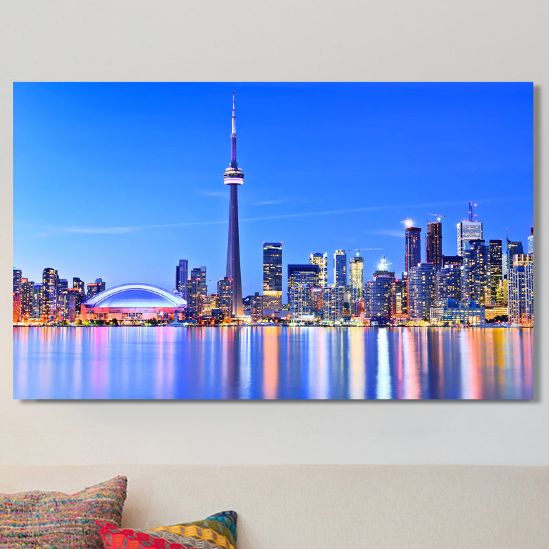 « toronto », reproduction de photo sur toile tendue, H 24 po x l 40 po x P 1 po