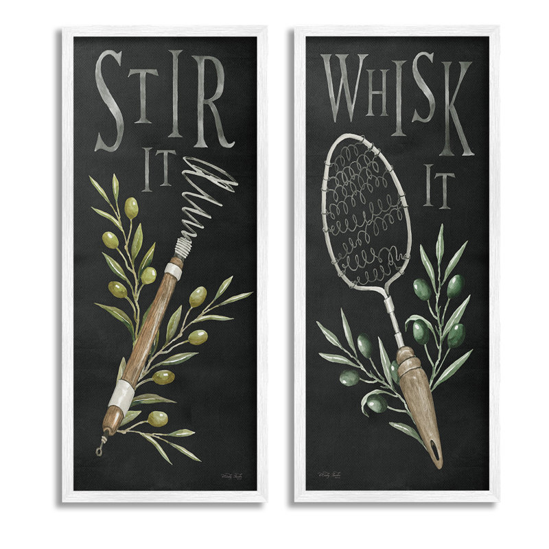 "Cadre de cuisine simple" par Cindy Jacobs, 2 pièces sur toile, H 30 po x l 13 po