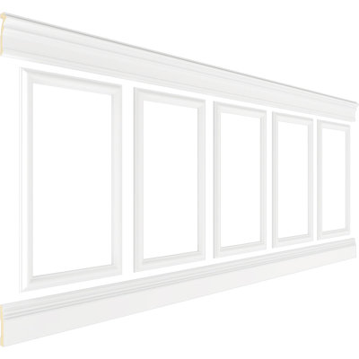 40'' H x 94.5'' W x 0.5'' D Urethane Wainscot Paneling