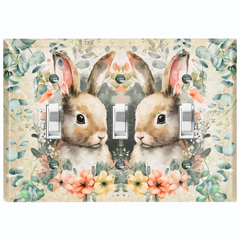 Animals 3 - Gang Toggle Light Switch Standard Wall Plate