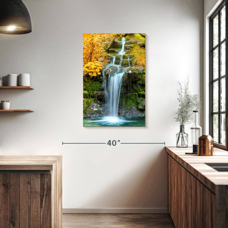 Cascade d'automne jaune Kerrick, H 36 po x l 24 po