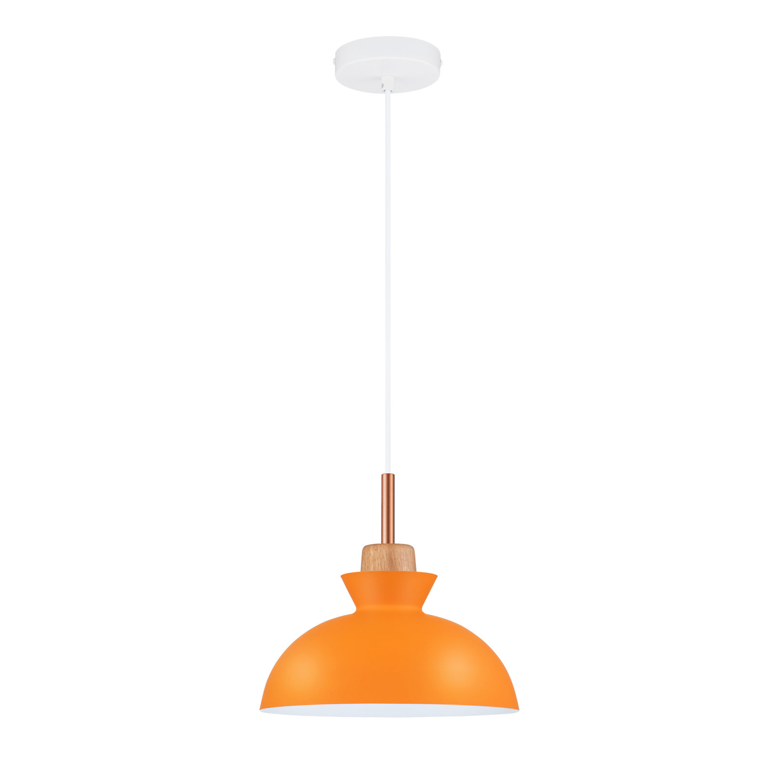 Ozma Dimmable Dome Single Light Pendant, Orange