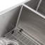 Anton Stainless Steel 33" L x 19" W Double Basin Undermount Kitchen Sink with Basket Strainer