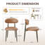 50.5cm H Upholstered Upholstered Back Side Chair in Brown-75873356