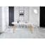 Extensible Table With Top And Metal Legs For Dining Room, Office, Coffee, 100/140/180X100x75cm, Clear Design, Matte White Dining, Sophisticated-2057952580