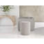 20" Mantra Carrara Stone Top Side Table