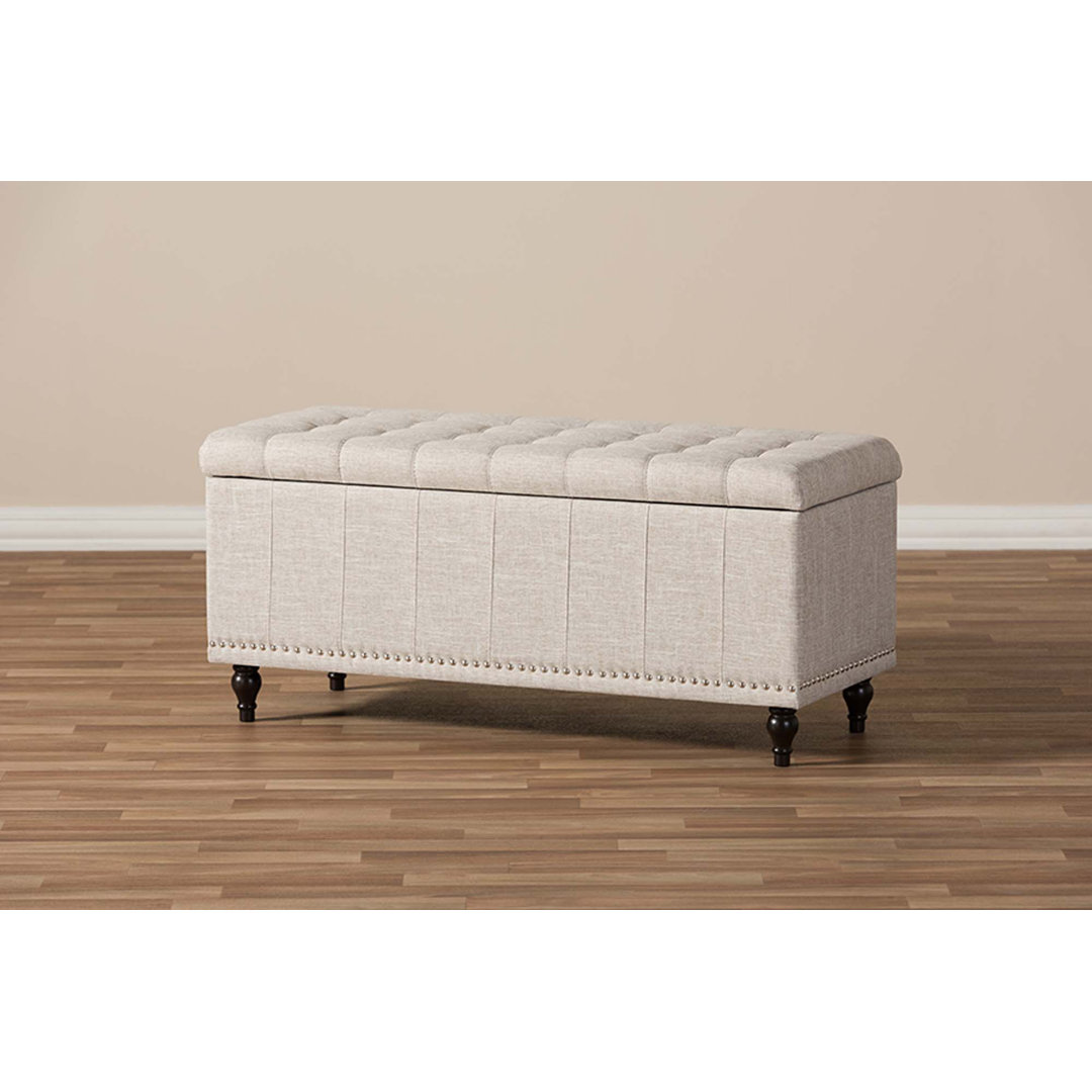Polyester Upholstered Storage Bench iHome Studio
