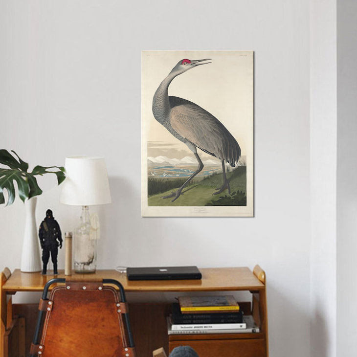 « whooping grues », reproduction d’impression sur toile, H 18 po x l 12 po x P 1,5 po, Toile tendue, Pas de tapis