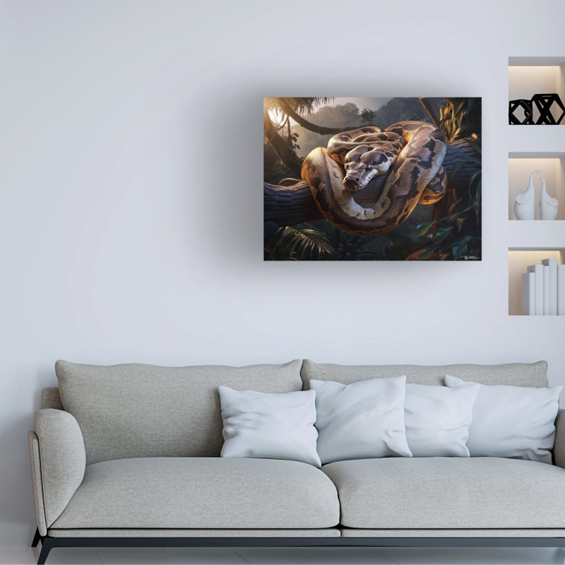 Art sur toile, "Momart" dans la jungle, H 35 po x l 47 po