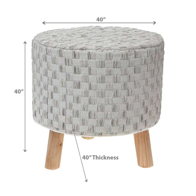 Solid + Manufactured Wood Accent Stool
