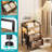 2 Drawer Nightstand with Charging Station & LED Light Strip-140102881