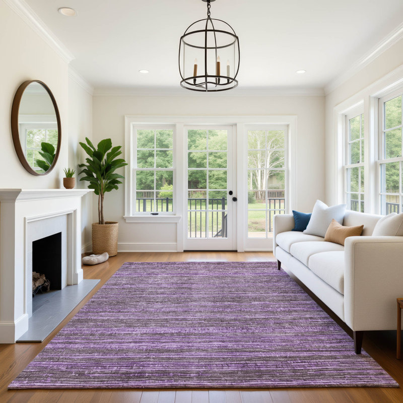 Premium Machine Washable Arnoldina AMF1846 Stripes Rug, Rectangle 9' x 12'