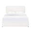 Grand lit plateforme tapissier Livcle Ivory Boucle
