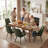 Modern Chenille Fabric Upholstered Dining Chairs Armless Side Chairs with Color-Matched Metal Frame For Kitchen Dining Room-155127100-148779385