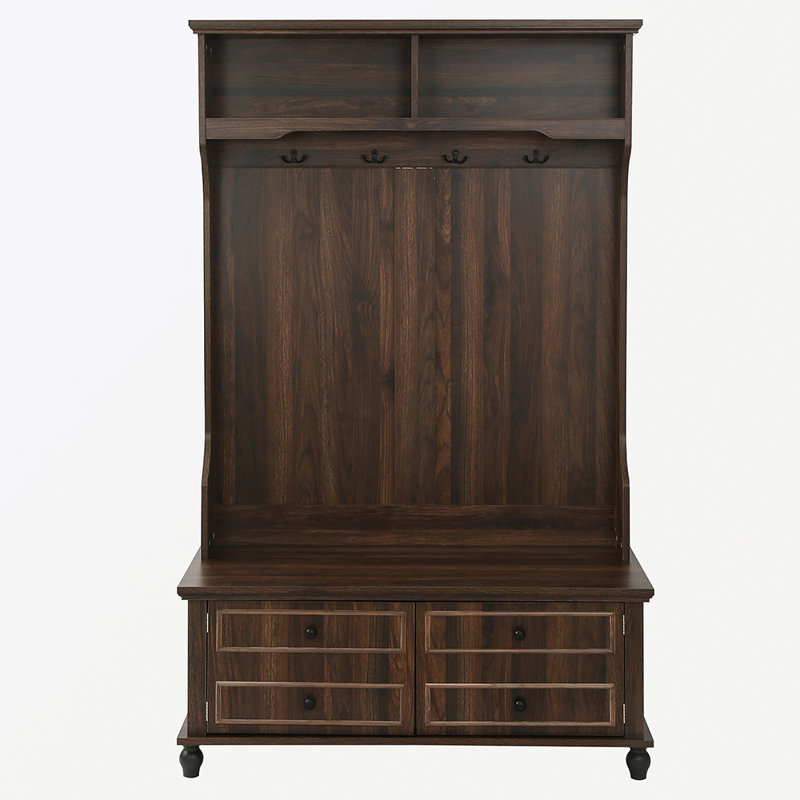 Hall Tree 39.75'' Wide with Bench