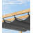 10x10 Retractable Pergola Aluminum Outdoor Pergola with Faux Wood Finish Retractable Canopy for Patio or Deck or Garden or Beach or Pavilion Wood and Khaki-123365050-123365044