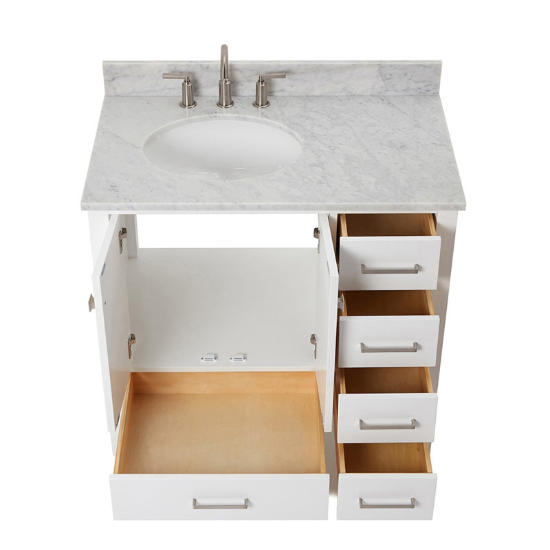 Ensemble de meuble-lavabo simple 37 po Flynt, Blanc