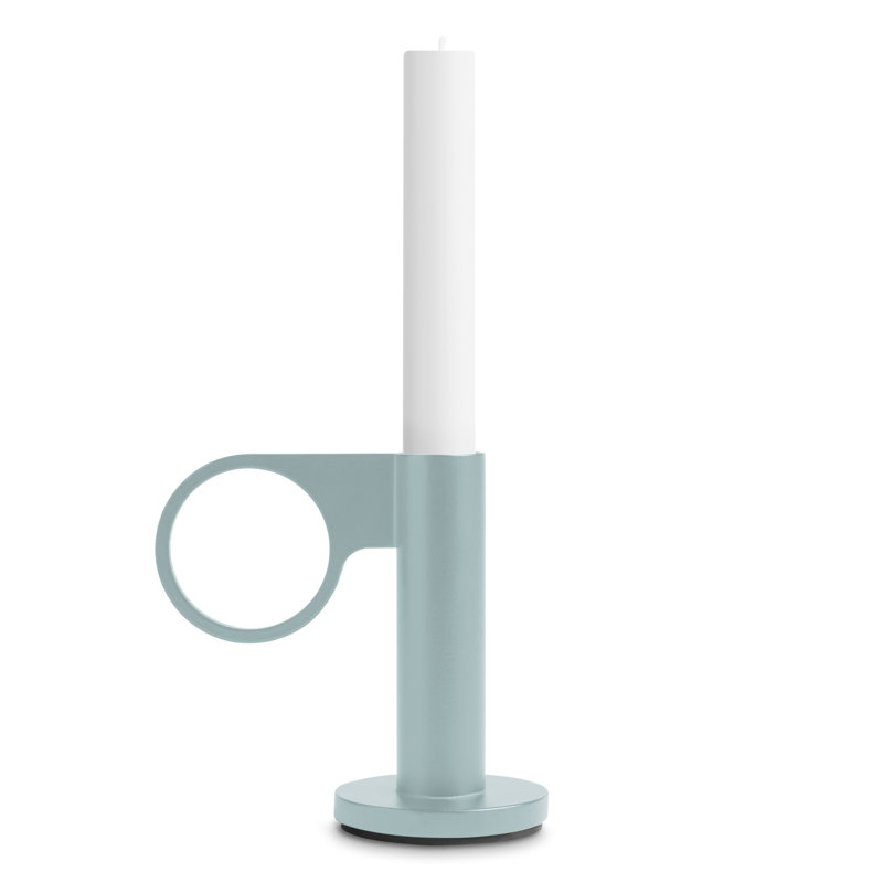 Who Goes There? Candlestick, Putty, 5" H x 4" W 