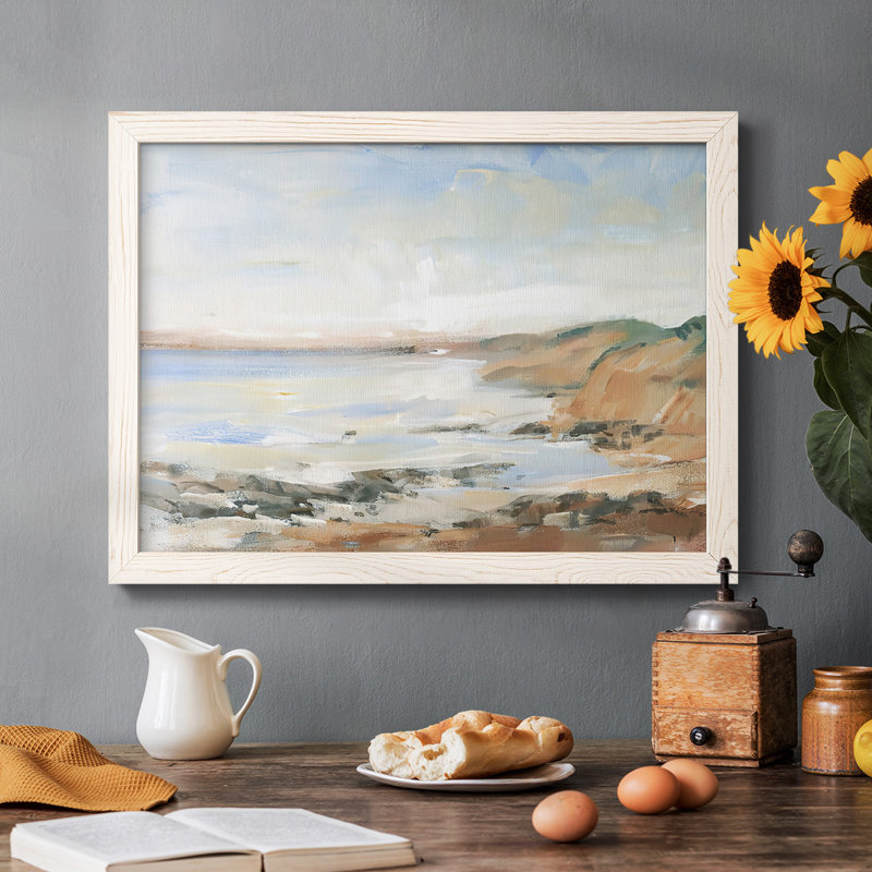 " Shoreline Study II ", White, 28" H x 42" W x 1.5" D